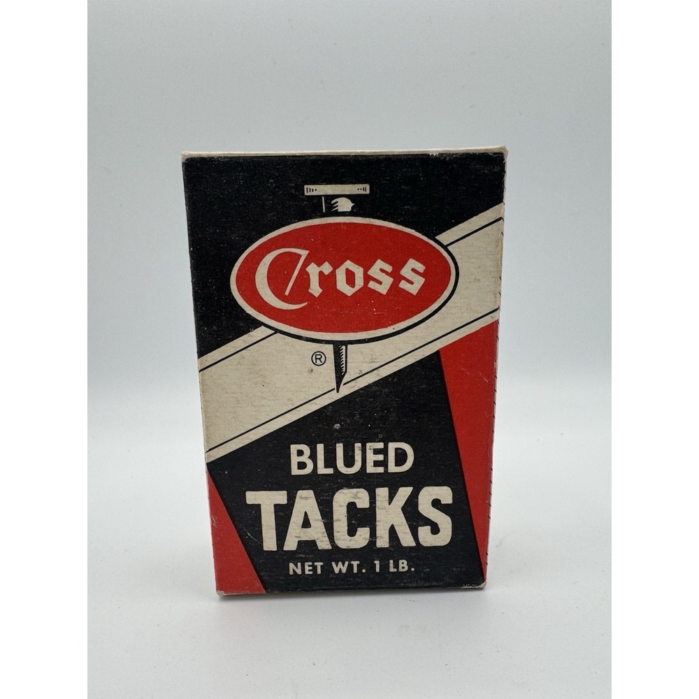 NOS Vintage Cross Blued Upholstery Tacks Wt. 1 lb,  No. 4